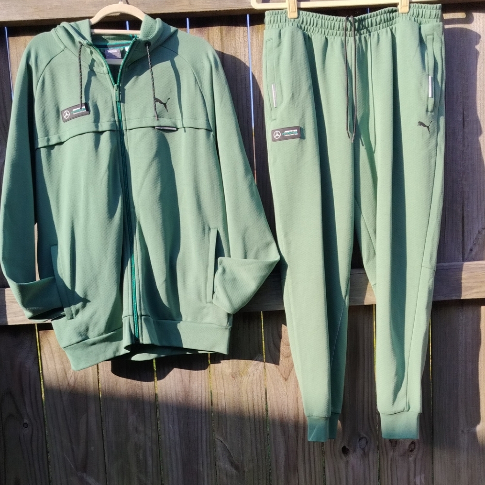 Puma Olive Green Tracksuit Set